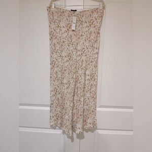 J.Crew NWT drapery cupro-blend flared slip skirt with side slits BK725 sz L